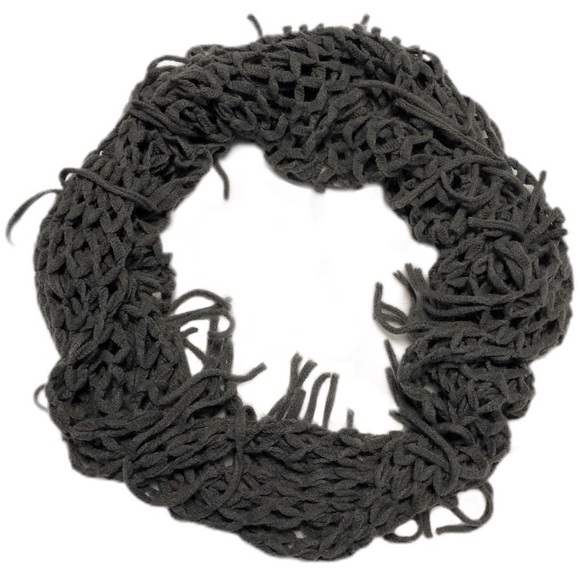 2 Chic Accessories - 2 CHIC Open Weave Gray Infinity Scarf